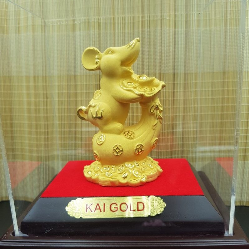 Tuong Kim Ty Tui Tien Kaigold - tượng chuột mạ vàng