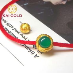 Charm Chu Phuc Vang 24k 9999 Cam Thach Ngoc Bich Kaigold 2