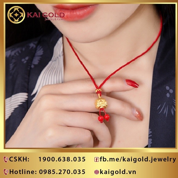 Charm Hoa Sen Vang 24k 9999 Kaigold 4