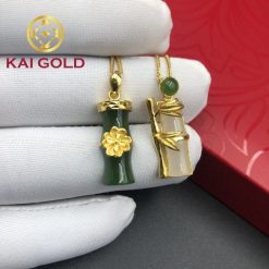 Mat Day Chuyen Truc Vang 24k 9999 Cam Thach Ngoc Bich Kaigold 2