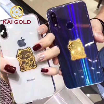 Mieng Dang Dien Thoai Meo Chieu Tai Vang 24k Kaigold 1