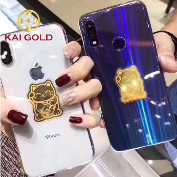 Mieng Dang Dien Thoai Meo Chieu Tai Vang 24k Kaigold 1