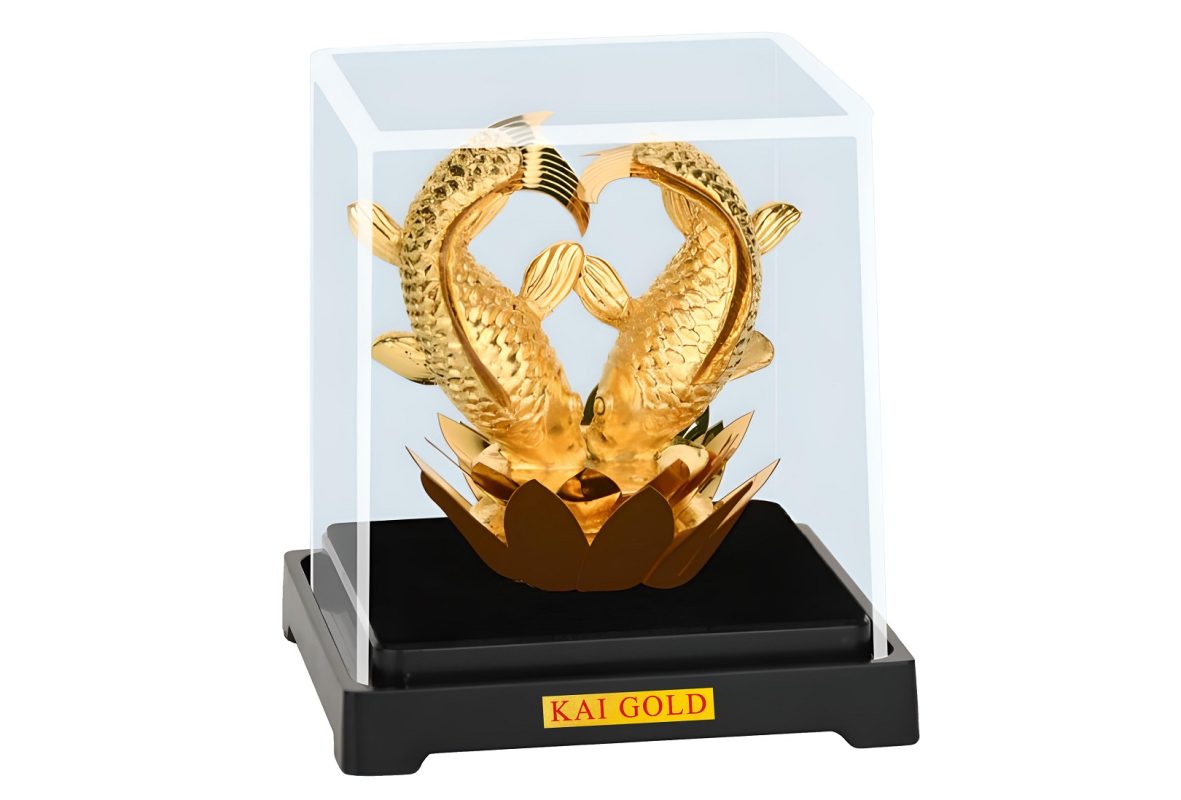 tượng song ngư dát vàng