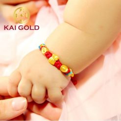 Vong Tay Bao Tien Size 2 Vang 24k 9999 Mix Kim Nguyen Bao Dan Day Handmade Kaigold 2