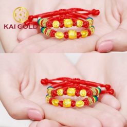 Vong Tay Bao Tien Size 2 Vang 24k 9999 Mix Kim Nguyen Bao Dan Day Handmade Kaigold 3