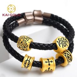 Vong Tay Charm Thoi Trang Suc Manh Vang 24k 9999 Mix Day Da Kaigold 4