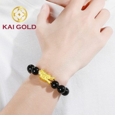 Vong Tay Dau Rong Vang 24k 9999 Mix Vong Da Kaigold 1