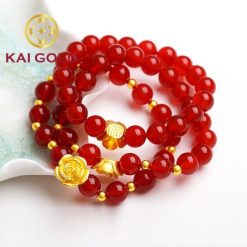 Vong Tay Hoa Hong Size 2 Vang 24k 9999 Mix Bi Vang Va Vong Da Kaigold 2