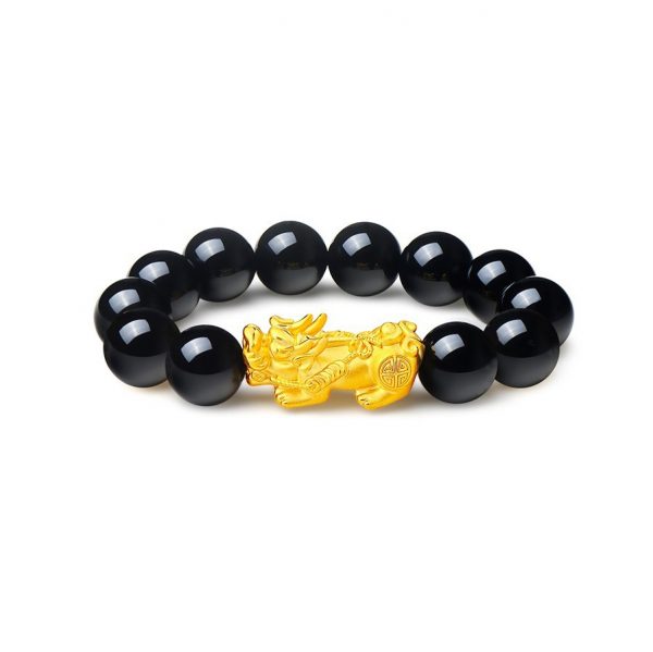 Vong Tay Ty Huu Size 3 Vang 24k 9999 Mix Vong Da Den Kaigold