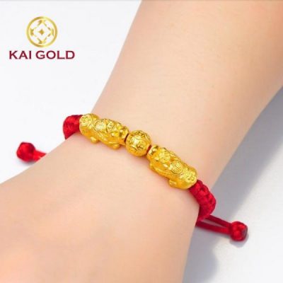 Vong Tay Ty Huu Vang 24k 9999 Size 3 Mix Charm Kim Tien Kaigold 3