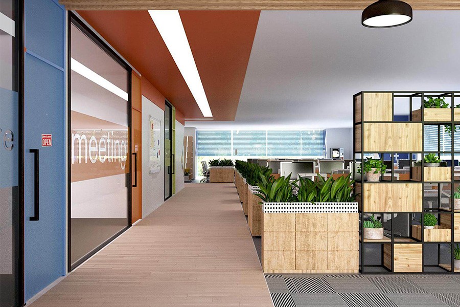 Van Phong Voi Mat Bang Mo