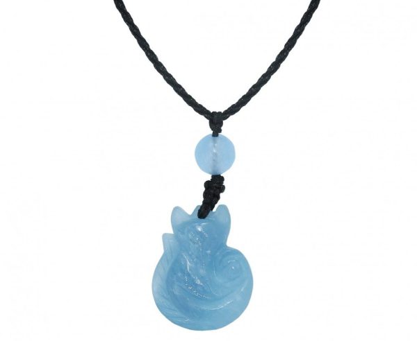 trang sức phong thủy hợp mệnh mộc - hồ ly đá aquamarine